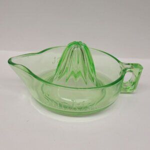 McKee Glass Apple Green SUNKIST Handled Orange Reamer or Juicer, Made In U.S.A.